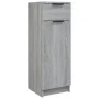 Armario de baño madera contrachapada gris Sonoma 32x34x90 cm de vidaXL, Taquillas y armarios de almacenamiento - Ref: Foro24-...