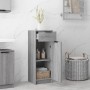 Armario de baño madera contrachapada gris Sonoma 32x34x90 cm