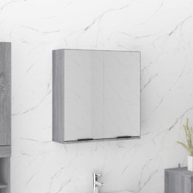 Sonoma gray bathroom cabinet with mirror 64x20x67 cm by vidaXL, bathroom vanities - Ref: Foro24-817067, Price: 76,51 €, Disco...