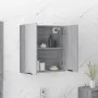 Sonoma grauer Badezimmerschrank mit Spiegel 64x20x67 cm von vidaXL, Badezimmerwaschtische - Ref: Foro24-817067, Preis: 76,51 ...
