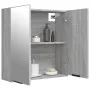 Sonoma grauer Badezimmerschrank mit Spiegel 64x20x67 cm von vidaXL, Badezimmerwaschtische - Ref: Foro24-817067, Preis: 76,51 ...