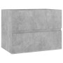 Badezimmermöbelset aus betongrauer Spanplatte von vidaXL, Badezimmermöbel - Ref: Foro24-3071589, Preis: 155,58 €, Rabatt: %