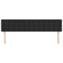 Cabeceros 2 unidades de cuero sintético negro 100x5x78/88 cm