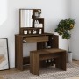 Dresser with mirror in brown oak color 86.5x35x136 cm by vidaXL, Bedroom Dressers - Ref: Foro24-820495, Price: 79,63 €, Disco...