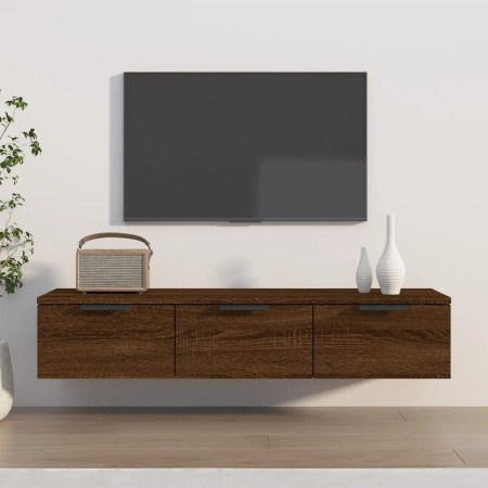 Brown oak engineered wood wall cabinet 102x30x20 cm by vidaXL, Shelves and shelves - Ref: Foro24-817098, Price: 66,77 €, Disc...