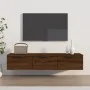 Brown oak engineered wood wall cabinet 102x30x20 cm by vidaXL, Shelves and shelves - Ref: Foro24-817098, Price: 72,16 €, Disc...