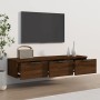 Wandschrank aus braunem Eichenholzwerkstoff, 102 x 30 x 20 cm von vidaXL, Regale und Regale - Ref: Foro24-817098, Preis: 66,7...