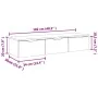 Brown oak engineered wood wall cabinet 102x30x20 cm by vidaXL, Shelves and shelves - Ref: Foro24-817098, Price: 72,16 €, Disc...