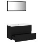 Juego de muebles de baño madera de ingeniería negro de vidaXL, Muebles de baño - Ref: Foro24-3071595, Precio: 201,84 €, Descu...