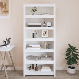 Regal aus massivem weißem Kiefernholz, 80 x 35 x 183 cm von vidaXL, Bücherregale und Regale - Ref: Foro24-821695, Preis: 208,...