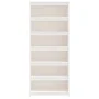 Solid white pine wood shelf 80x35x183 cm by vidaXL, Bookcases and shelves - Ref: Foro24-821695, Price: 208,40 €, Discount: %