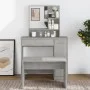 Concrete gray dressing table with mirror 86.5x35x136 cm by vidaXL, Bedroom Dressers - Ref: Foro24-802961, Price: 80,82 €, Dis...