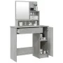 Concrete gray dressing table with mirror 86.5x35x136 cm by vidaXL, Bedroom Dressers - Ref: Foro24-802961, Price: 80,82 €, Dis...
