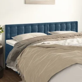 Headboards 2 units of dark blue velvet 80x5x78/88 cm by vidaXL, Headboards and footboards - Ref: Foro24-346494, Price: 67,80 ...