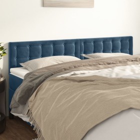 Kopfteile 2 Einheiten aus dunkelblauem Samt 80x5x78/88 cm von vidaXL, Kopf- und Fußteile - Ref: Foro24-346494, Preis: 69,10 €...