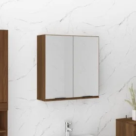 Bathroom cabinet with mirror brown oak color 64x20x67 cm by vidaXL, bathroom vanities - Ref: Foro24-817068, Price: 73,89 €, D...