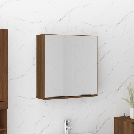 Bathroom cabinet with mirror brown oak color 64x20x67 cm by vidaXL, bathroom vanities - Ref: Foro24-817068, Price: 75,12 €, D...