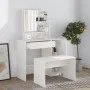 Tocador con espejo blanco brillante 86,5x35x136 cm de vidaXL, Tocadores para dormitorios - Ref: Foro24-802963, Precio: 93,58 ...