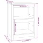 Graues Bücherregal aus massivem Kiefernholz 50x35x68 cm von vidaXL, Bücherregale und Regale - Ref: Foro24-821701, Preis: 60,3...