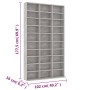 Gray plywood CD cabinet 102x16x177.5 cm by vidaXL, CD and DVD storage - Ref: Foro24-801782, Price: 122,72 €, Discount: %