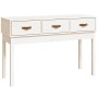 Konsolentisch aus massivem weißem Kiefernholz 114x40x75 cm von vidaXL, Seitentische - Ref: Foro24-821755, Preis: 114,54 €, Ra...