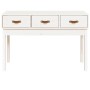 Solid white pine wood console table 114x40x75 cm by vidaXL, Side tables - Ref: Foro24-821755, Price: 114,54 €, Discount: %