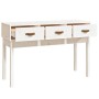 Konsolentisch aus massivem weißem Kiefernholz 114x40x75 cm von vidaXL, Seitentische - Ref: Foro24-821755, Preis: 114,54 €, Ra...