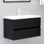 Juego de muebles de baño madera de ingeniería negro de vidaXL, Muebles de baño - Ref: Foro24-3071595, Precio: 201,84 €, Descu...