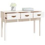 Konsolentisch aus massivem weißem Kiefernholz 114x40x75 cm von vidaXL, Seitentische - Ref: Foro24-821755, Preis: 114,54 €, Ra...
