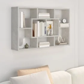Estantería pared madera ingeniería gris hormigón 85x16x52,5 cm by vidaXL, Closets and storage - Ref: Foro24-801422, Price: 36...