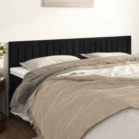 Headboards 2 units of black velvet 90x5x78/88 cm by vidaXL, Headboards and footboards - Ref: Foro24-346280, Price: 67,61 €, D...