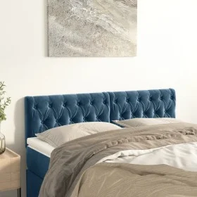 Headboards 2 units of dark blue velvet 80x7x78/88 cm by vidaXL, Headboards and footboards - Ref: Foro24-346366, Price: 79,91 ...