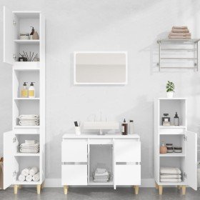 Juego de muebles de baño 3 pzas madera contrachapada blanco en Muebles de baño | Comprar online en Foro24