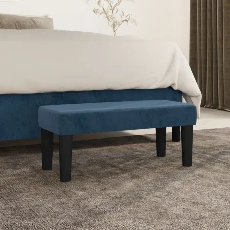 Banco de terciopelo azul oscuro 70x30x30 cm de vidaXL, Bancos - Ref: Foro24-346642, Precio: 42,39 €, Descuento: %