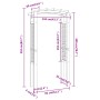 Arco con enrejado madera maciza de pino impregnada 110x60x210cm