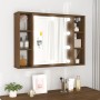 Möbel mit Spiegel und LED in Eichenbraun 76x15x55 cm. von vidaXL, Schränke und Lagerung - Ref: Foro24-820447, Preis: 56,28 €,...