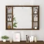 Mueble con espejo y LED color roble marrón 76x15x55 cm by vidaXL, Closets and storage - Ref: Foro24-820447, Price: 55,07 €, D...