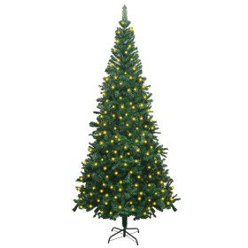Árbol de Navidad artificial con LEDs verde 240 cm 910 ramas