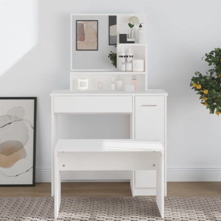 Dresser with white mirror 86.5x35x136 cm by vidaXL, Bedroom Dressers - Ref: Foro24-802957, Price: 88,50 €, Discount: %