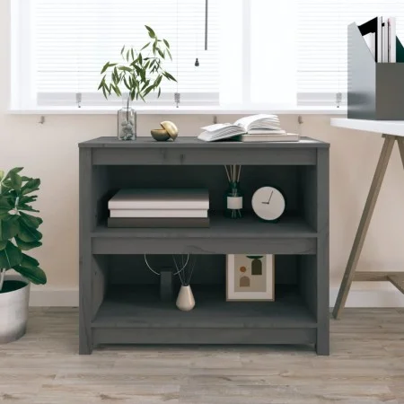 Solid gray pine wood shelf 80x35x68 cm by vidaXL, Bookcases and shelves - Ref: Foro24-821676, Price: 83,96 €, Discount: %