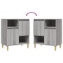 Aparadores 2 uds madera contrachapada gris Sonoma 60x35x70 cm