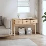 Solid pine wood console table 114x40x75 cm by vidaXL, Side tables - Ref: Foro24-821754, Price: 102,45 €, Discount: %
