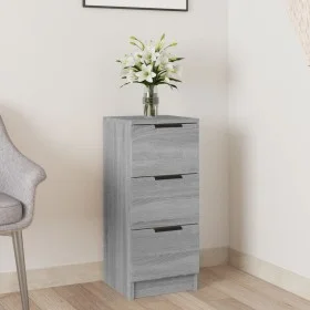 Sonoma graues Sperrholz-Sideboard 30x30x70 cm von vidaXL, Sideboards - Ref: Foro24-817014, Preis: 48,88 €, Rabatt: %
