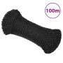 Schwarzes Polypropylen-Arbeitsseil 8 mm 100 m von vidaXL, Seile und Metallschnüre - Ref: Foro24-153008, Preis: 24,16 €, Rabat...