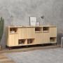 Aparadores 3 uds madera contrachapada roble Sonoma 60x35x70 cm