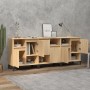 Aparadores 3 uds madera contrachapada roble Sonoma 60x35x70 cm