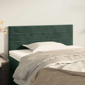 Cabecero de terciopelo verde oscuro 100x5x78/88 cm de vidaXL, Cabeceros y pies de cama - Ref: Foro24-346141, Precio: 32,26 €,...