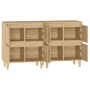 Aparadores 2 uds madera contrachapada roble Sonoma 60x35x70 cm