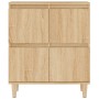 Aparadores 2 uds madera contrachapada roble Sonoma 60x35x70 cm
