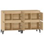 Aparadores 2 uds madera contrachapada roble Sonoma 60x35x70 cm